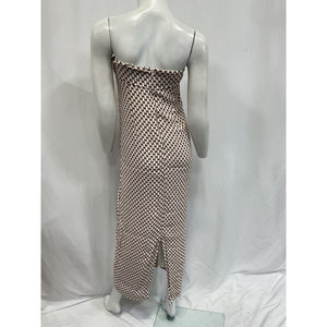 Dissh 'Mae Choc Geo' White Strapless Dress Size 12