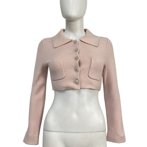 Majorelle Cropped Light Pink Solveig Cardigan Size XS