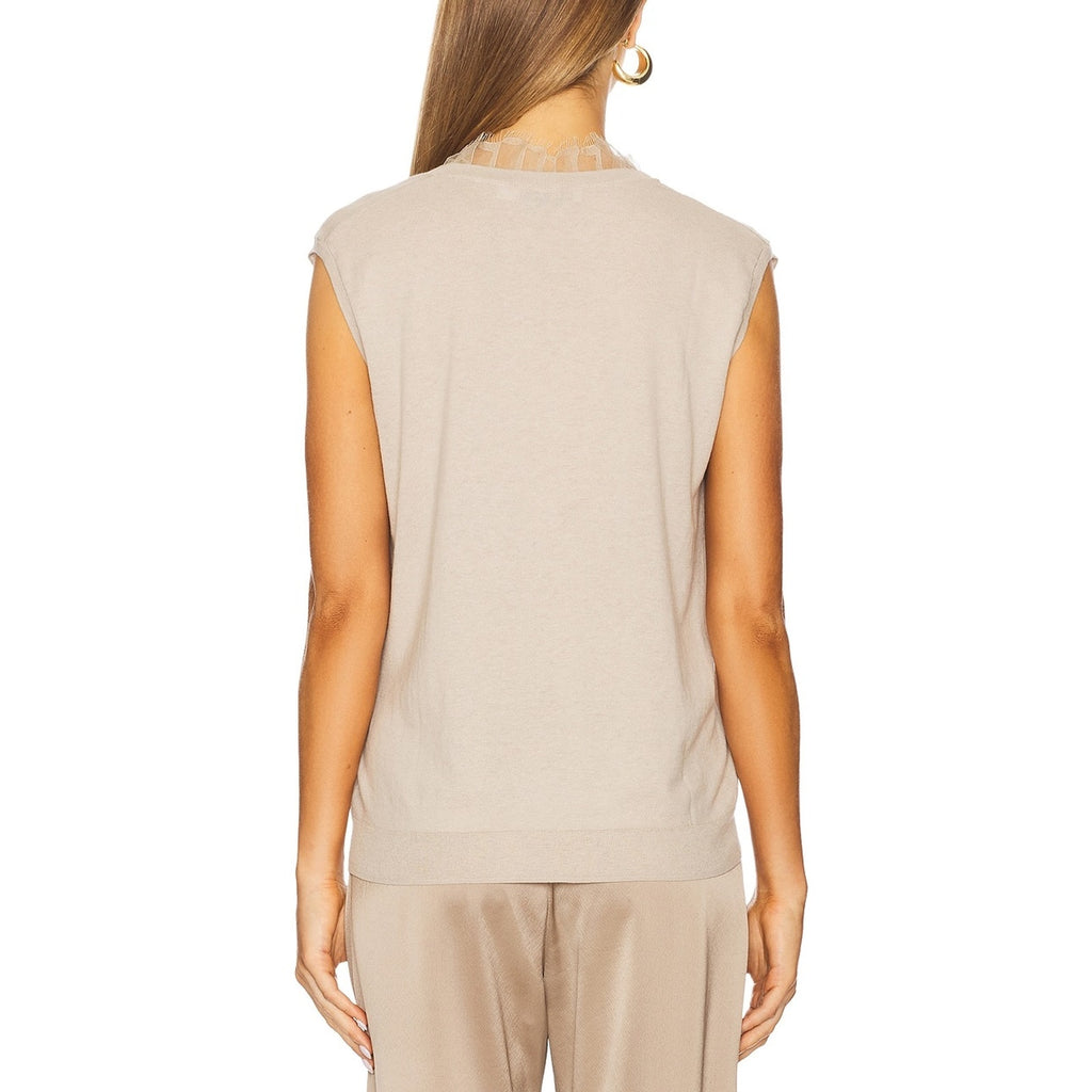 Iro 'Jayda' Tan Cotton Top Size M