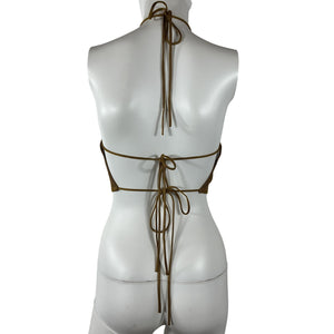 Significant Other Textured Tan Hania Halter Top Size 2