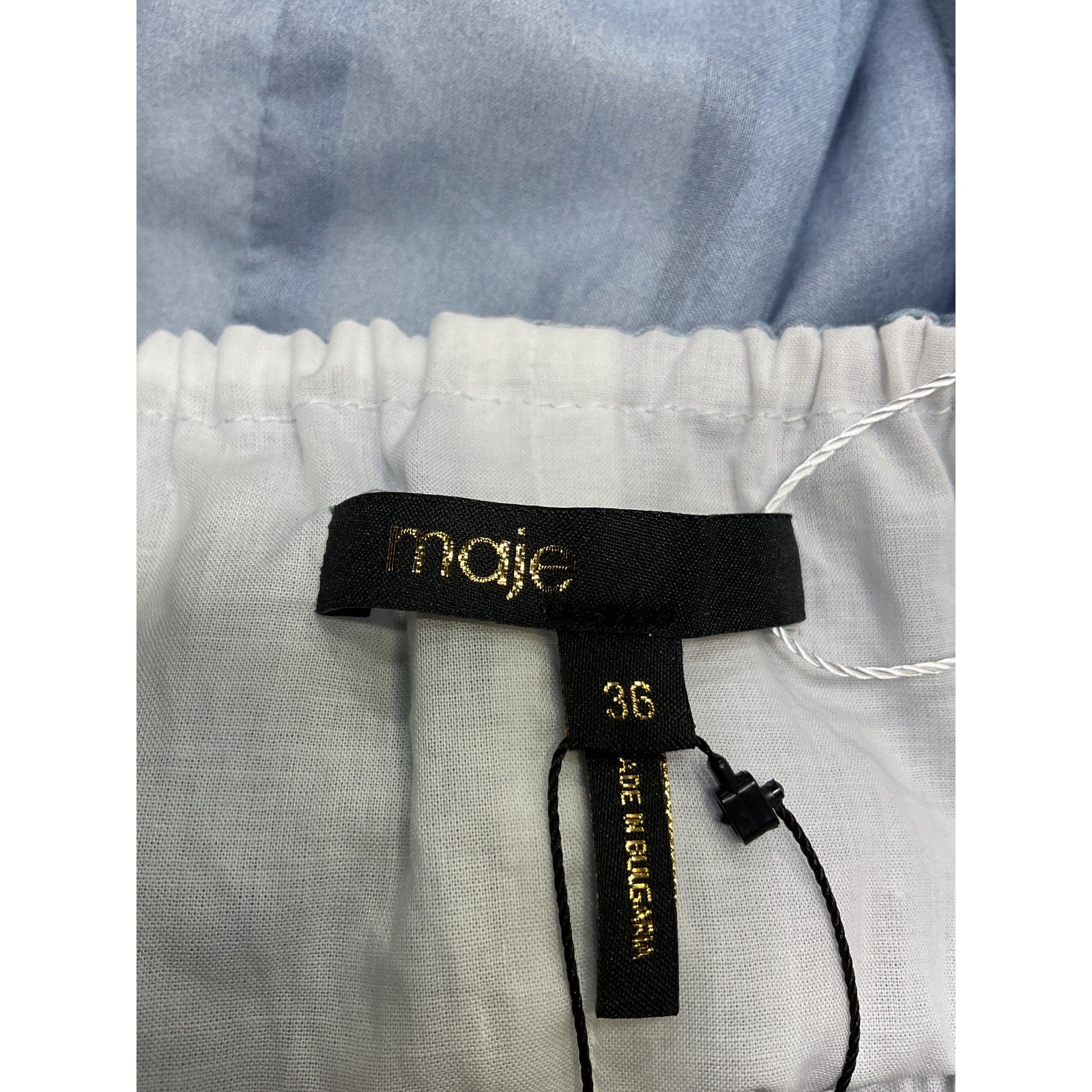 Maje Short 'Tie Dyed' Blue Cotton Dress Size 36 - NWT
