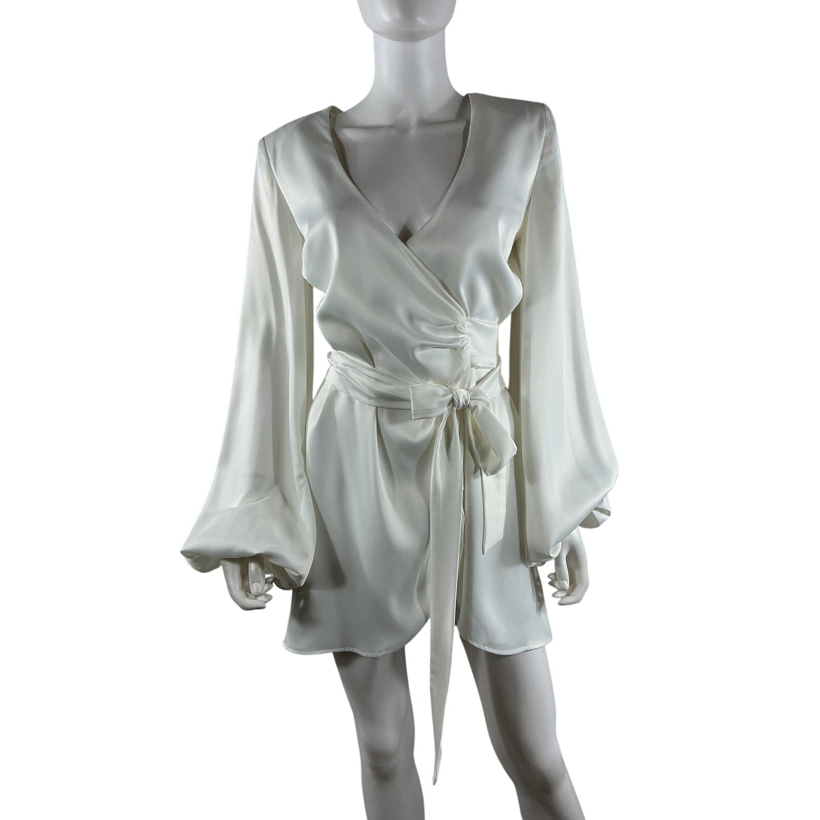 Nookie 'Stella' Ivory Poly Mini Dress Size M