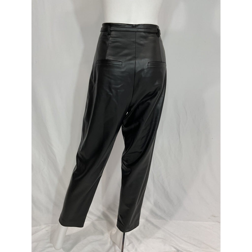 Veronica Beard 'Analise' Black Faux Leather Pants Size 6