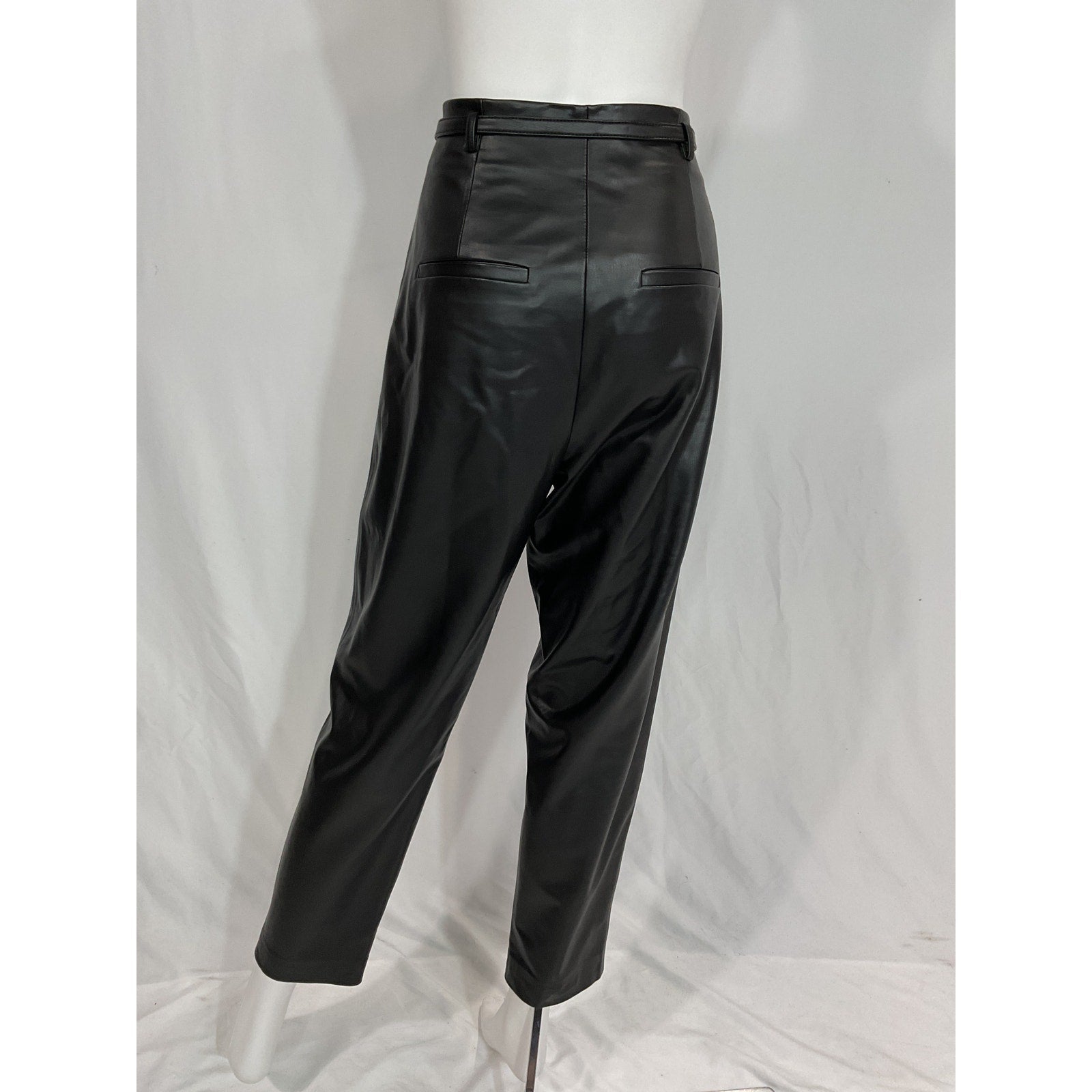 Veronica Beard 'Analise' Black Faux Leather Pants Size 6