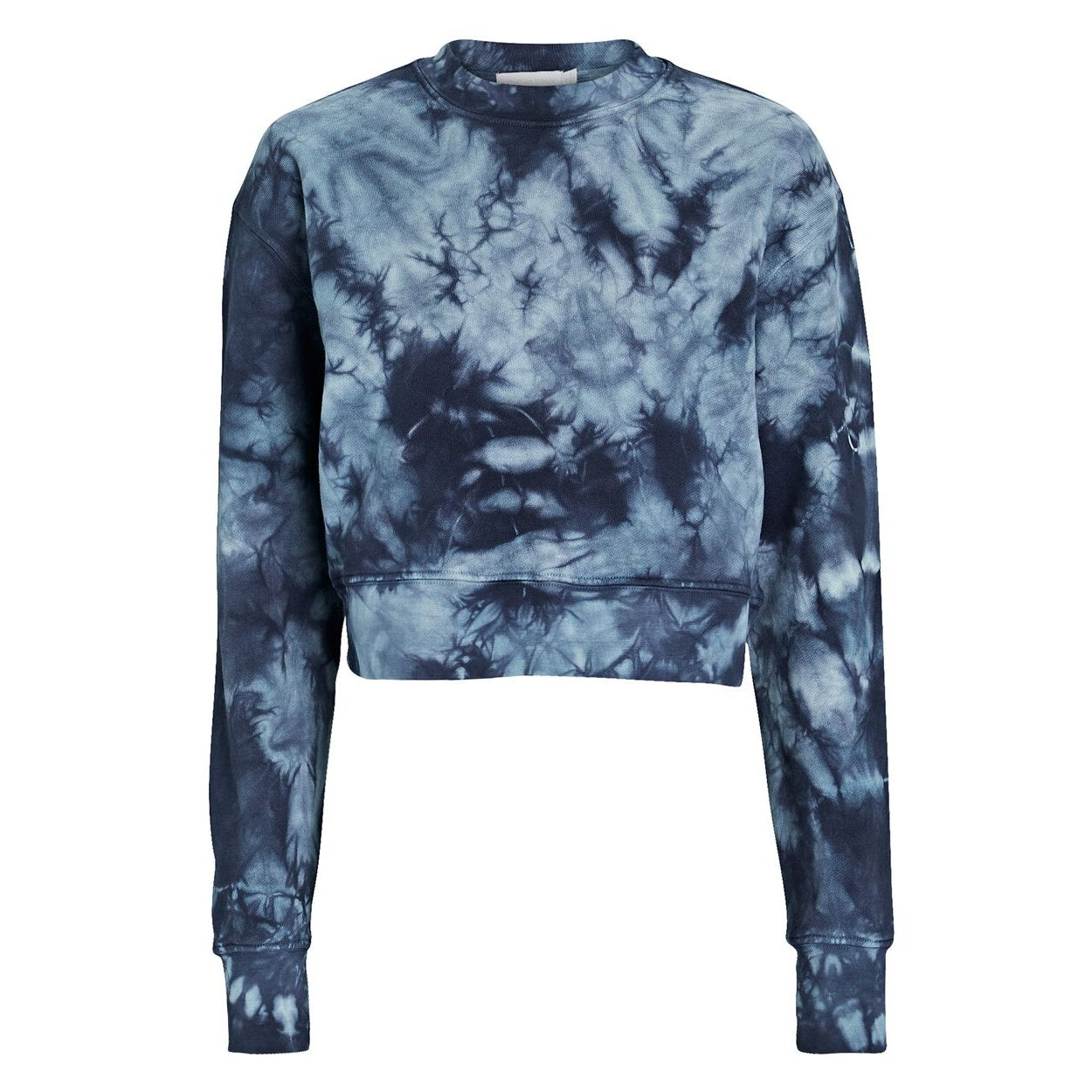 Simkhai Standard Cropped Blue Tie-Dye Sweatshirt Size XS