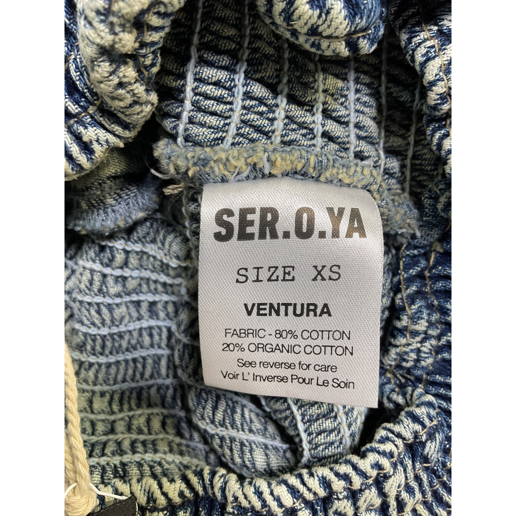 Ser.O.Ya 'Glori' Blue Cotton Skirt Size XS - NWT