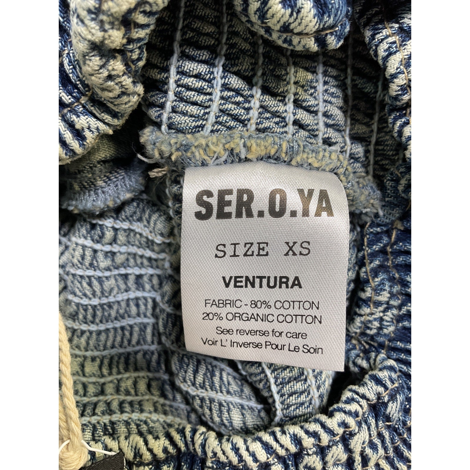 Ser.O.Ya 'Glori' Blue Cotton Skirt Size XS - NWT