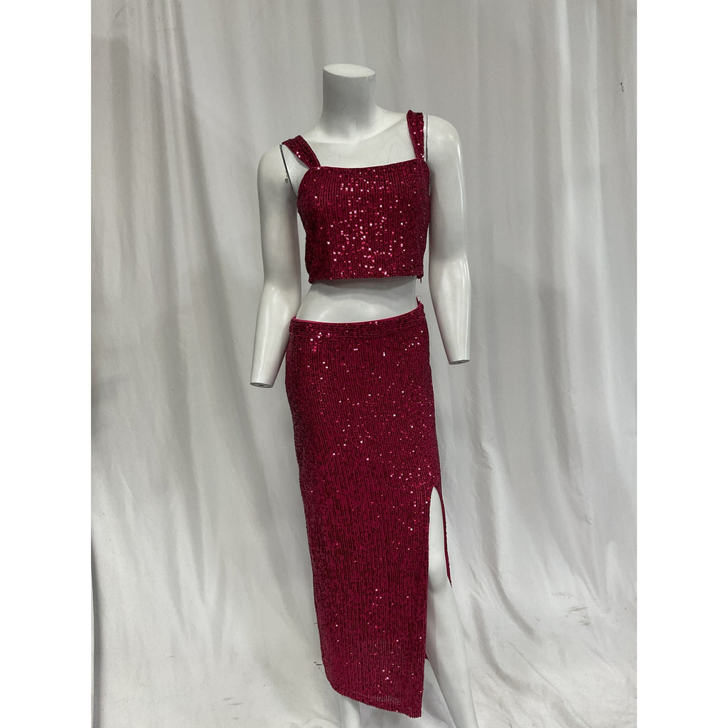 Saylor 'Brinkley' Pink Sequin Set Size M