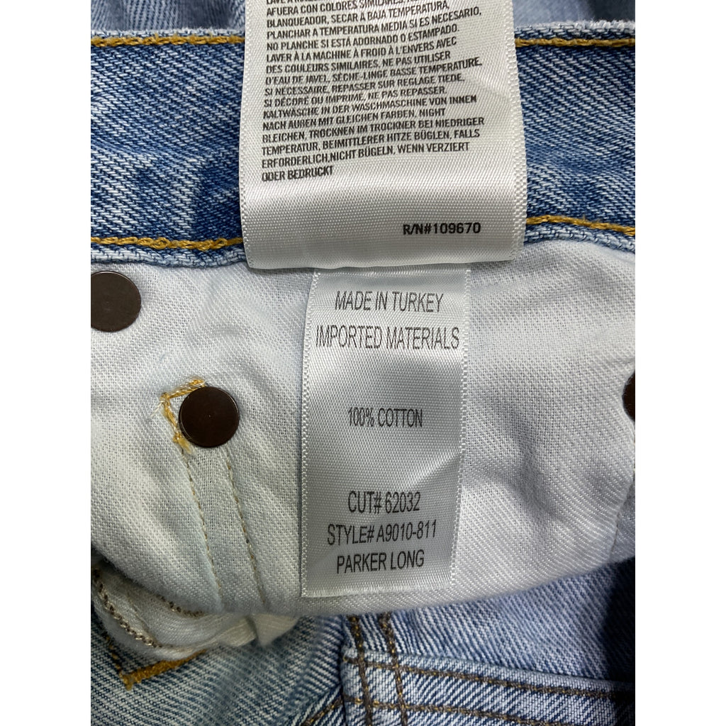 Agolde Parker Long Blue Cotton Short Size 24