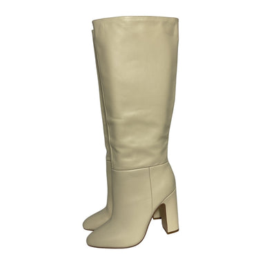 Lpa Chic Cream Greta Knee High Boots Size 7.5