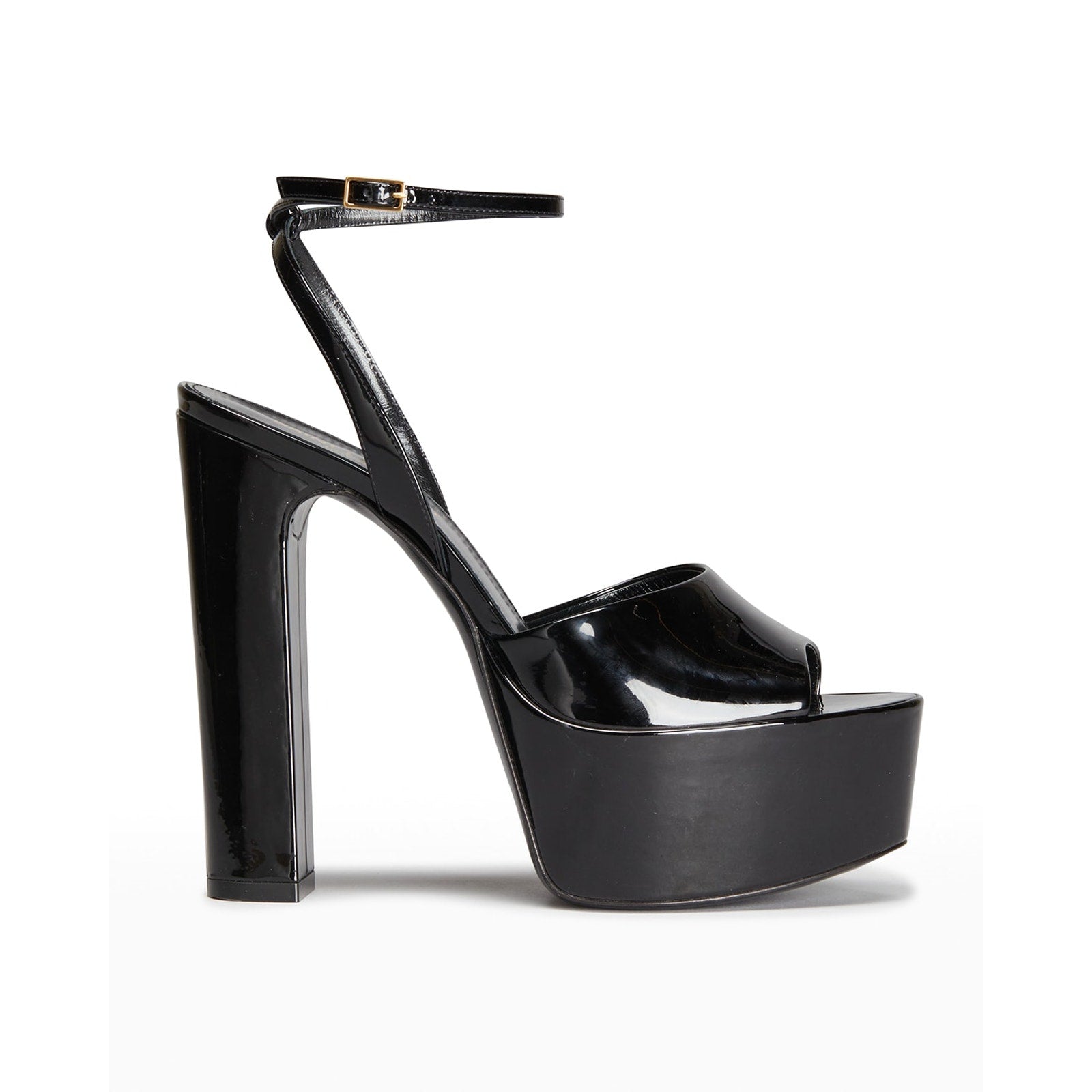 Saint Laurent Black Leather Sexy Tanouk Sandal Size 7