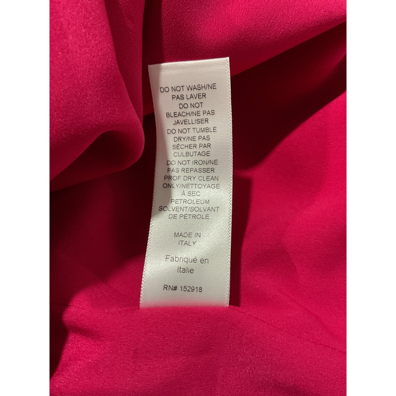 Carolina Herrera Pink Wool Tie Boat Neck Short Sleeve Mini Dress Size 2