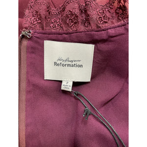 Reformation 'Bunny' Red Polyester Dress Size 2 - NWT