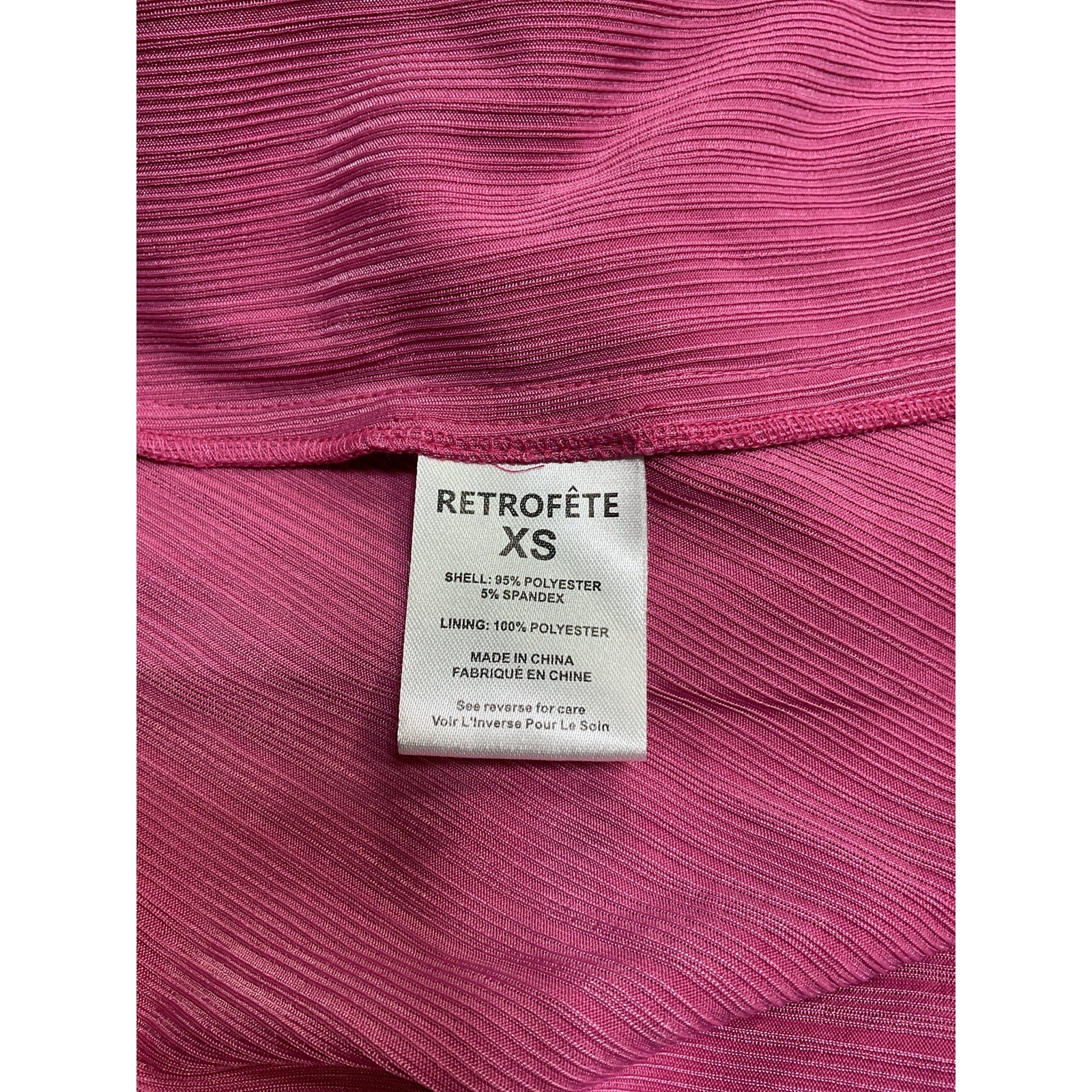Retrofete 'Juliana' Pink Polyester Dress Size XS