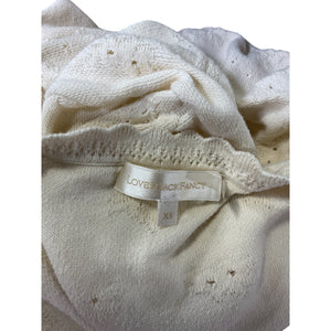 Loveshackfancy Ruched Cream Aldridge Cardigan Size XS