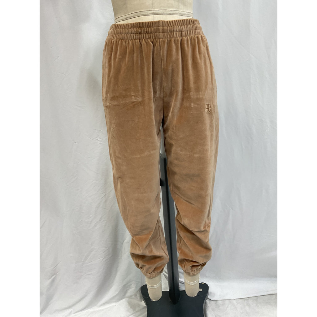 Anine Bing Sport Beige 'Evan' Velour Jogger Size M - NWT