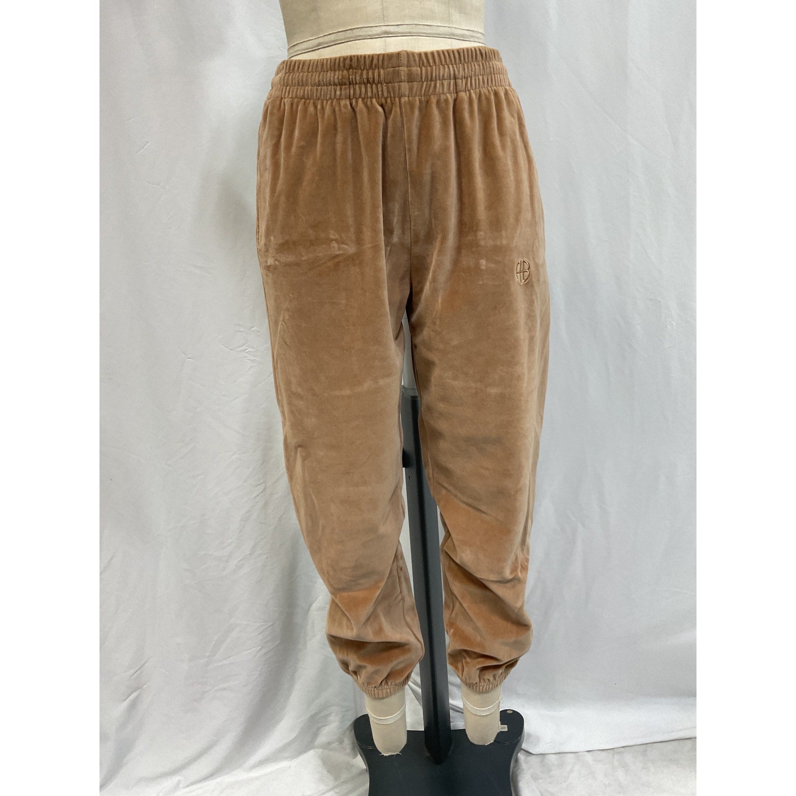 Anine Bing Sport Beige 'Evan' Velour Jogger Size M - NWT