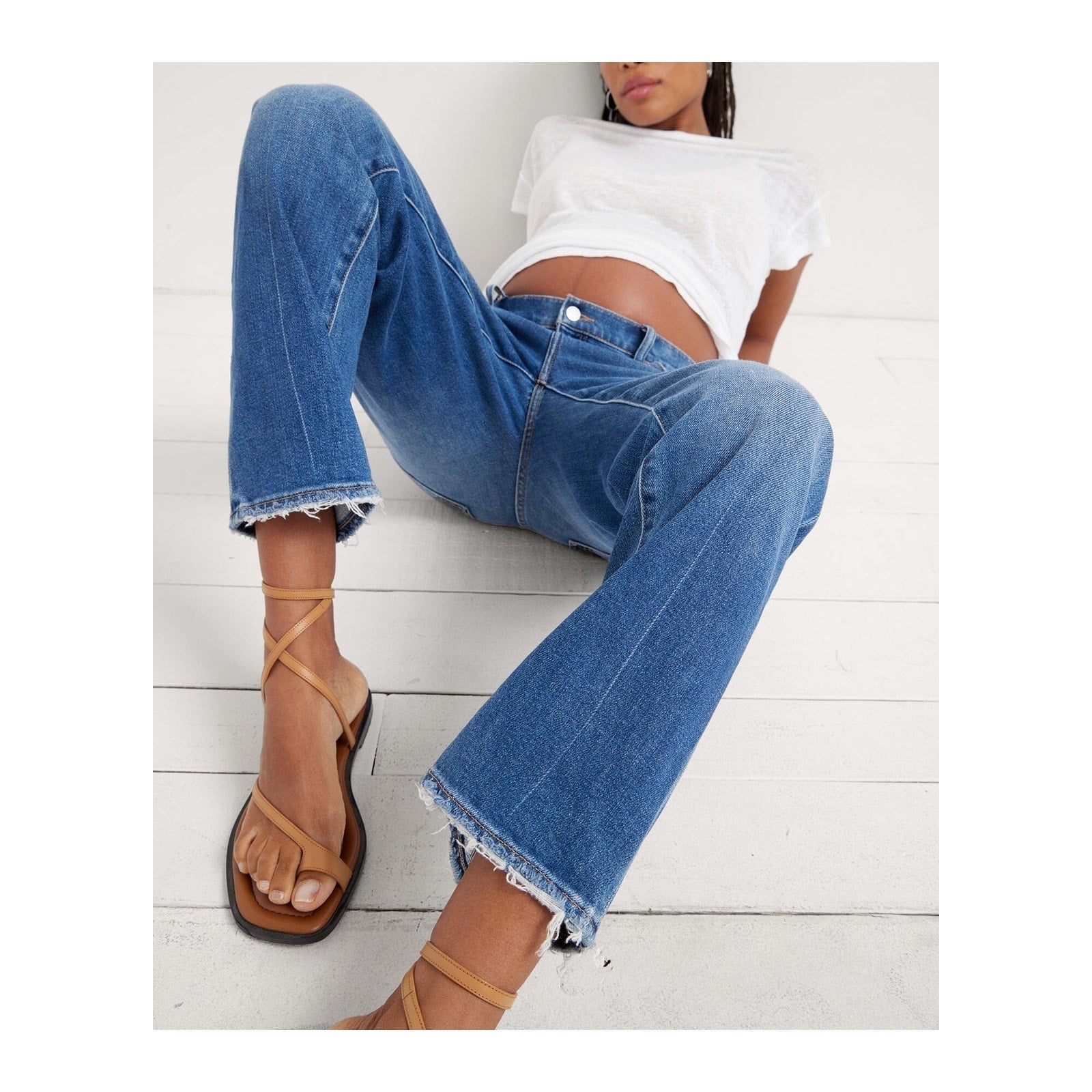 Hatch 'The Boyfriend' Blue Cotton Maternity Jean Size 29
