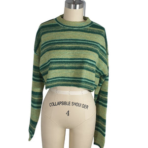 House Of Harlow 1960 Striped Green Kinley Pullover Sweater Size M