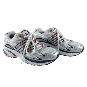 Sporty & Rich Retro White Red Navy Adistar Cushion Sneakers Size 5.5
