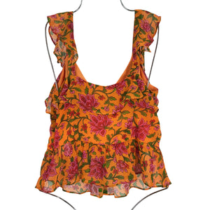 Veronica Beard Floral Multicolor Randa Top Size 4