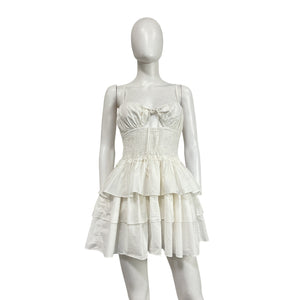 Michael Costello X Revolve 'Ayah' White Cotton Mini Dress Size M