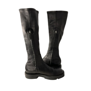 Givenchy Leather Black Square Toe Knee High Boots Size 40 EU / US 10