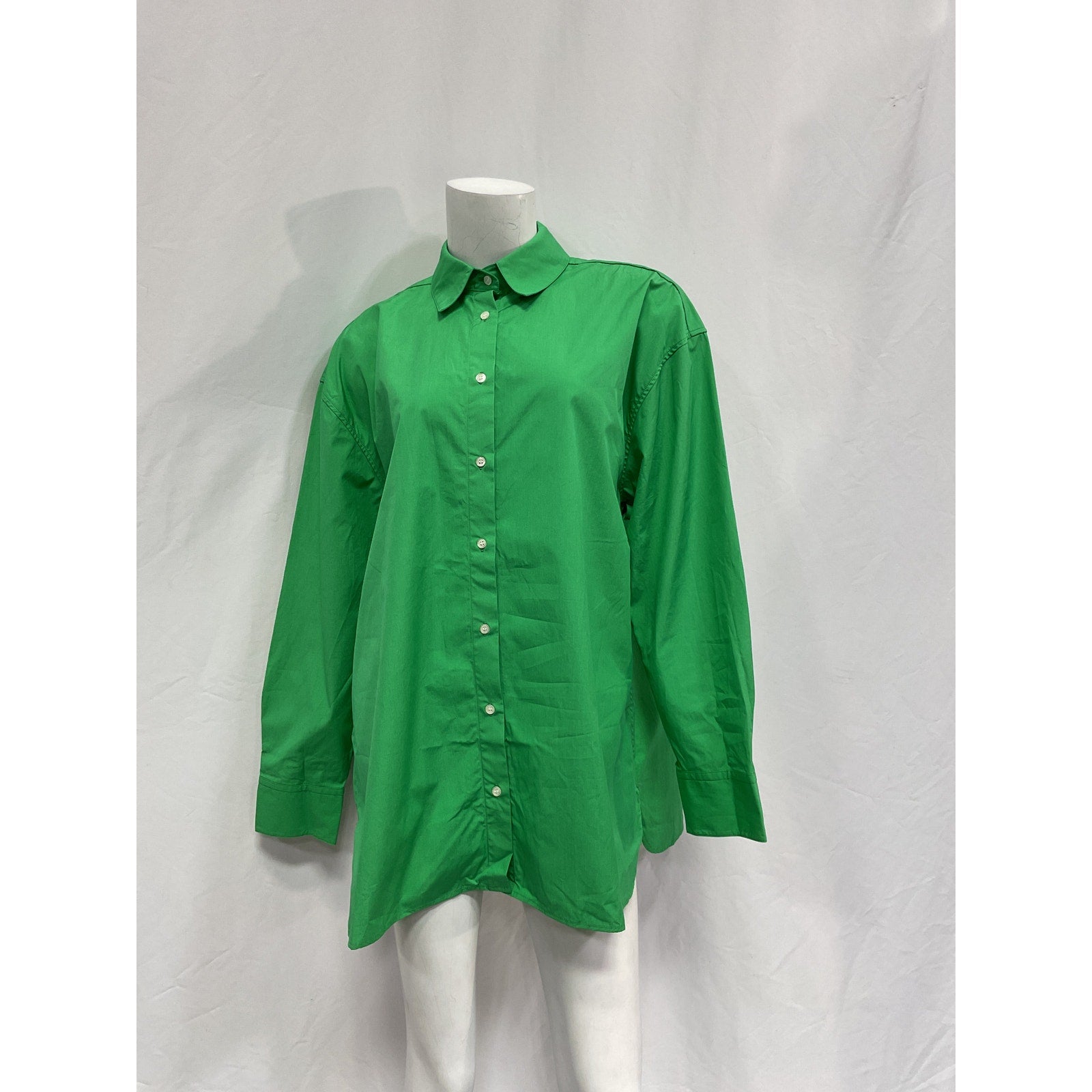 Loulou Studio 'Espanto' Green Cotton Shirt Size XS