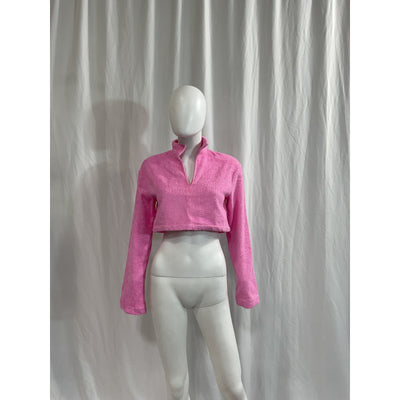 Atoir 'The Nikko' Pink French Terry Crop Sweatshirt Size XS - NWT
