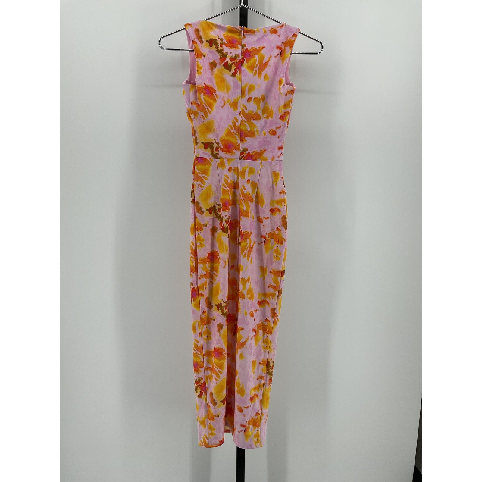 Alex Perry 'Claret' Pink Polyamide Tie-Dye Stretch-Jersey Midi Dress Size 8 - NWT