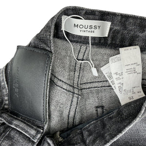 Moussy Distressed Black Glendele Denim Jeans Size 25