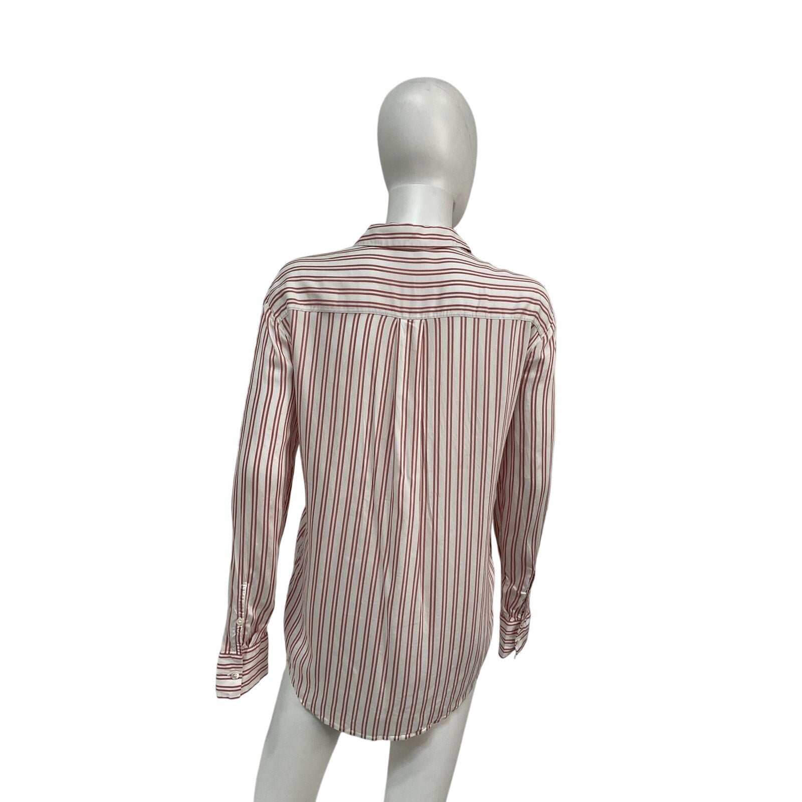 Atm Anthony Thomas Melillo White Rayon Boyfriend Button Front Shirt Size S