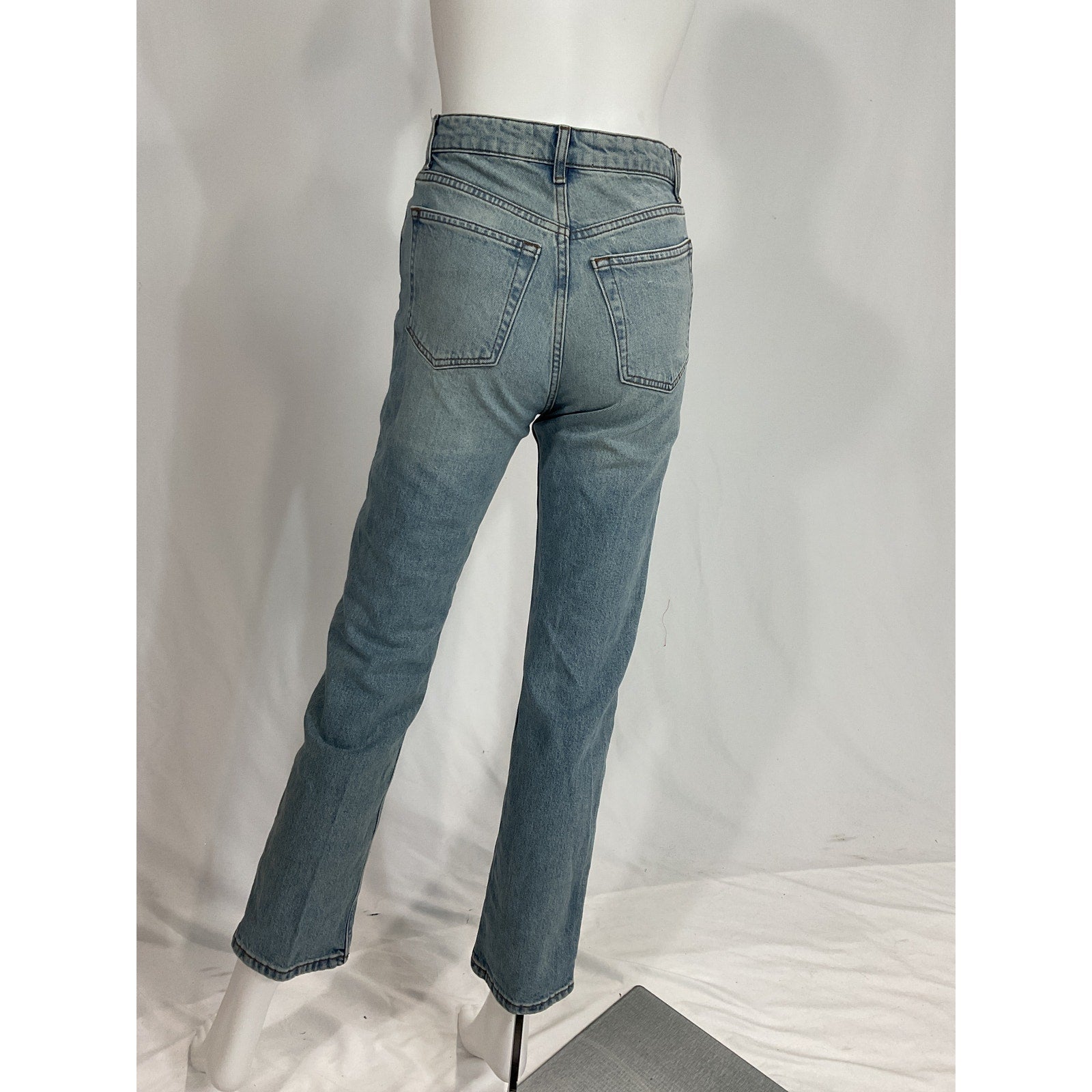 Reformation 'Cynthia' Blue Stretch High Rise Straight Denim Jeans Size 23