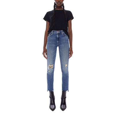 Mother Distressed Medium Blue Dazzler Denim Jeans Size 27