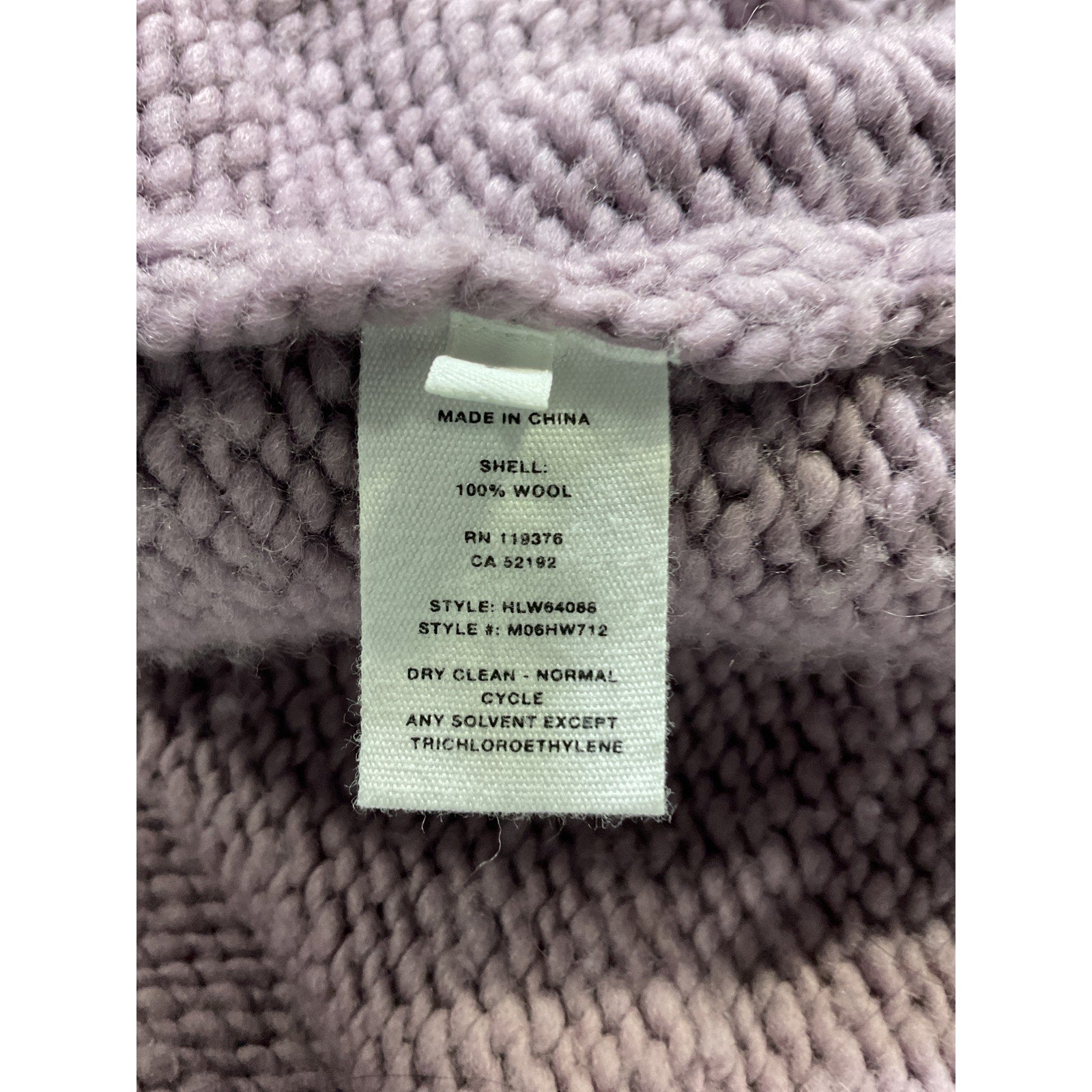 Helmut Lang Purple Wool Sweater Size S