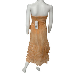 Sundress Sequined Peach Ilanila Dress Size S NWT