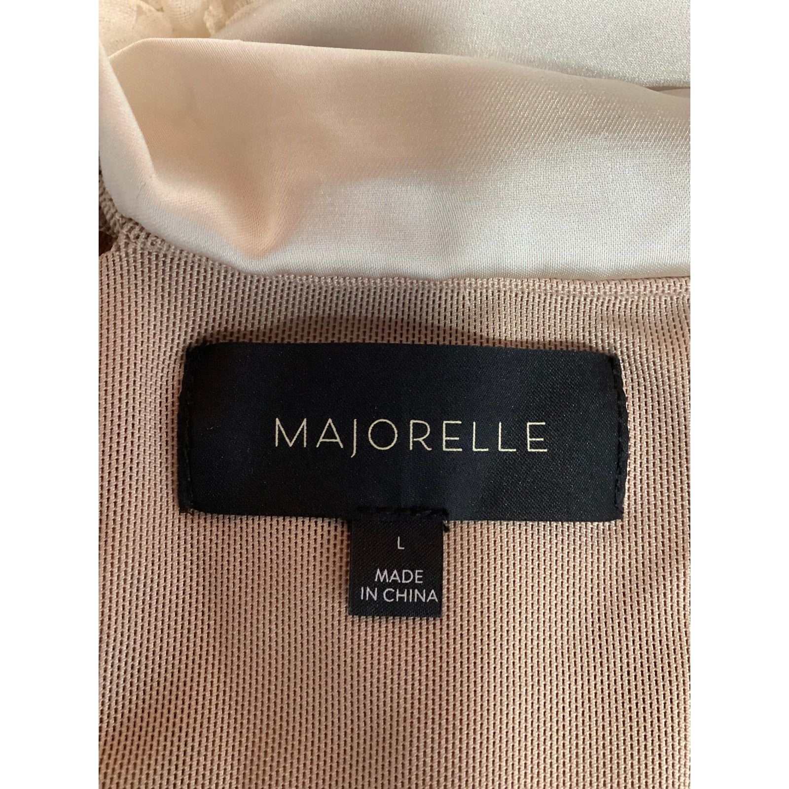 Majorelle 'Ileisha' White Satin Mini Dress Size L