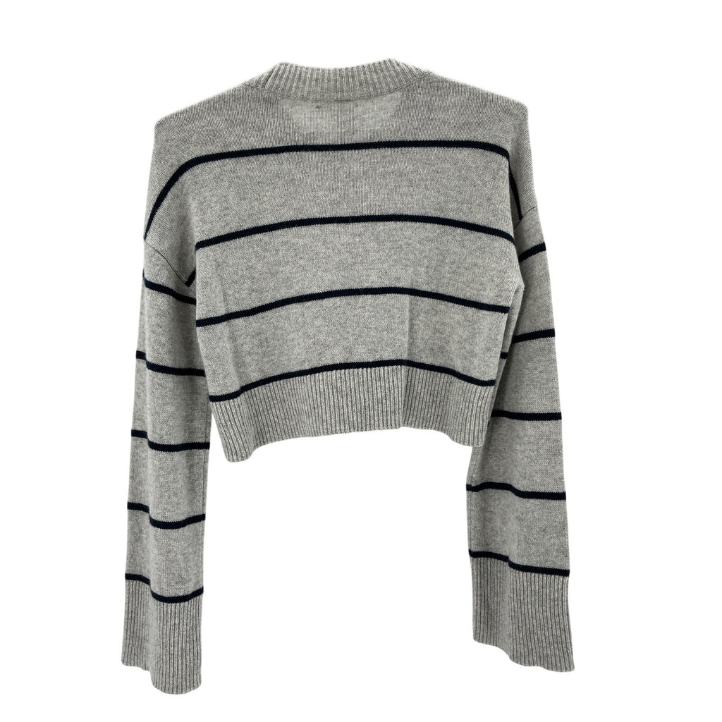 Reformation 'Paloma' Grey Cropped Cashmere Crew Sweater Size XS