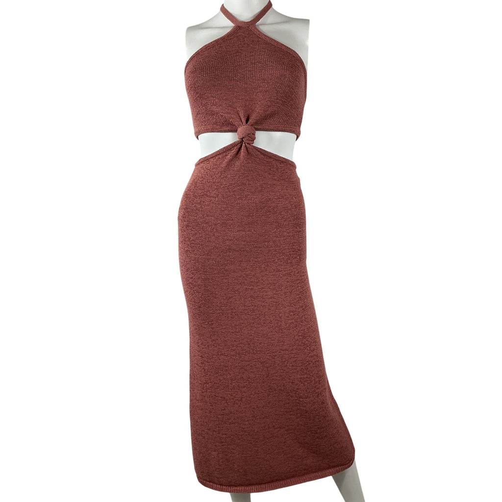 Cult Gaia 'Cameron' Pink Cotton Knit Dress Size XS