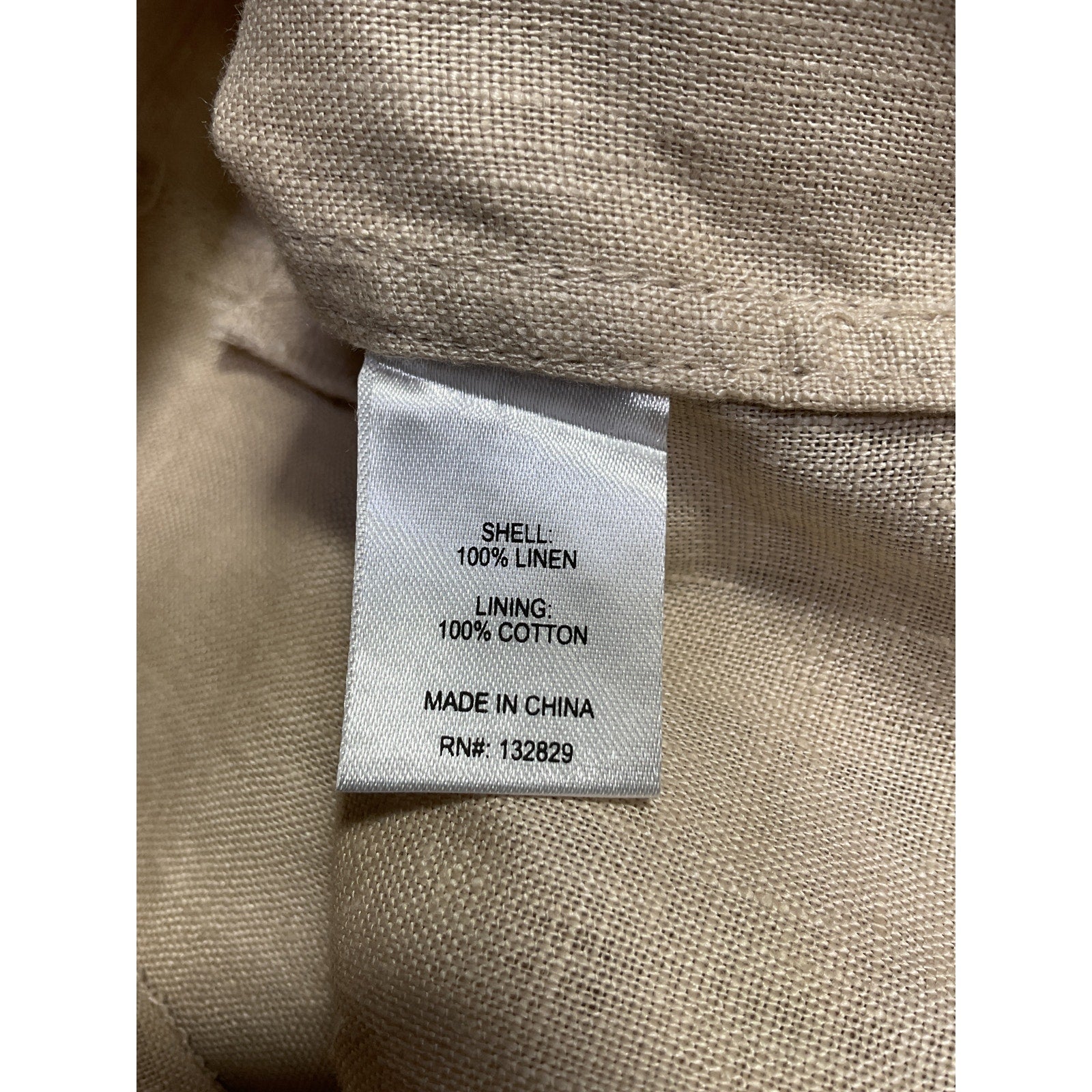 L'Academie 'Allana' Beige Linen Skort Size S