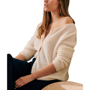 Sézane 'Gaspard' Beige Alpaca Cardigan Size XXS