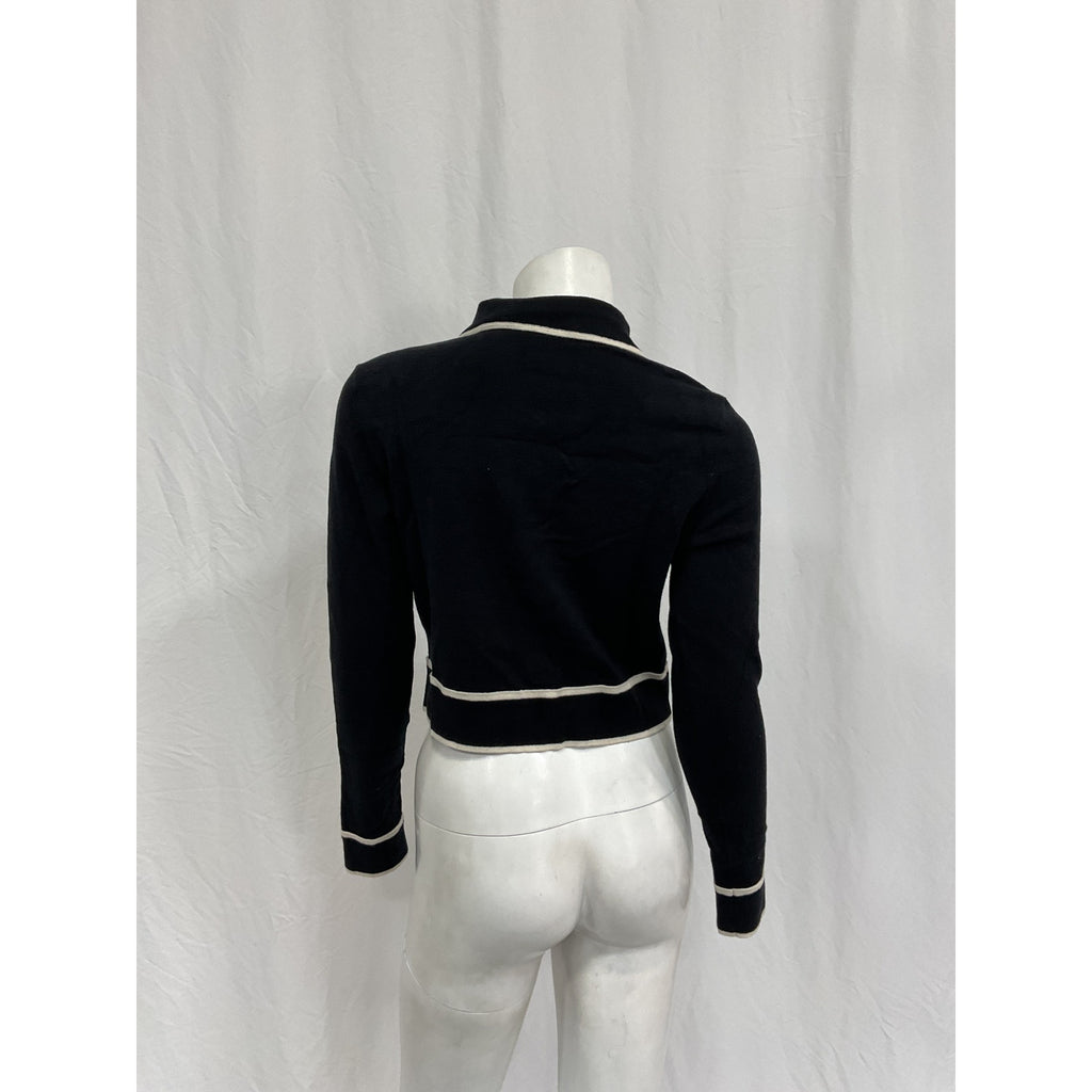 Majorelle 'Varma' Black Cotton Sweater Jacket Size S