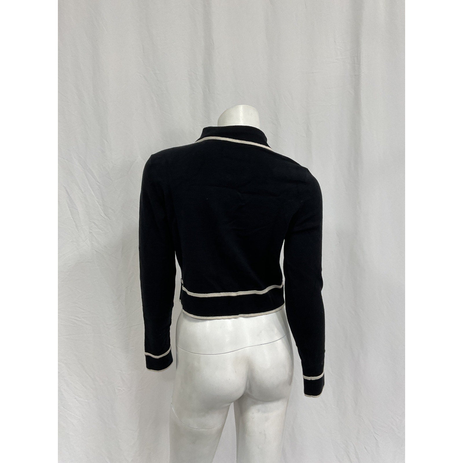 Majorelle 'Varma' Black Cotton Sweater Jacket Size S