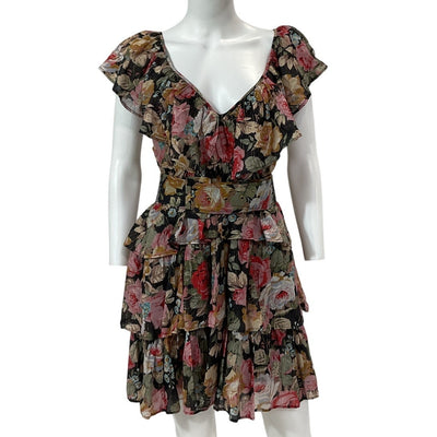 Bytimo Ruffled Rose Garden Mini Dress Size M