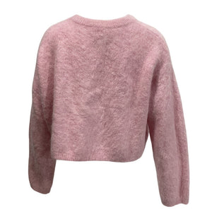 Astr The Label Fuzzy Pink Clarissa Sweater Size L