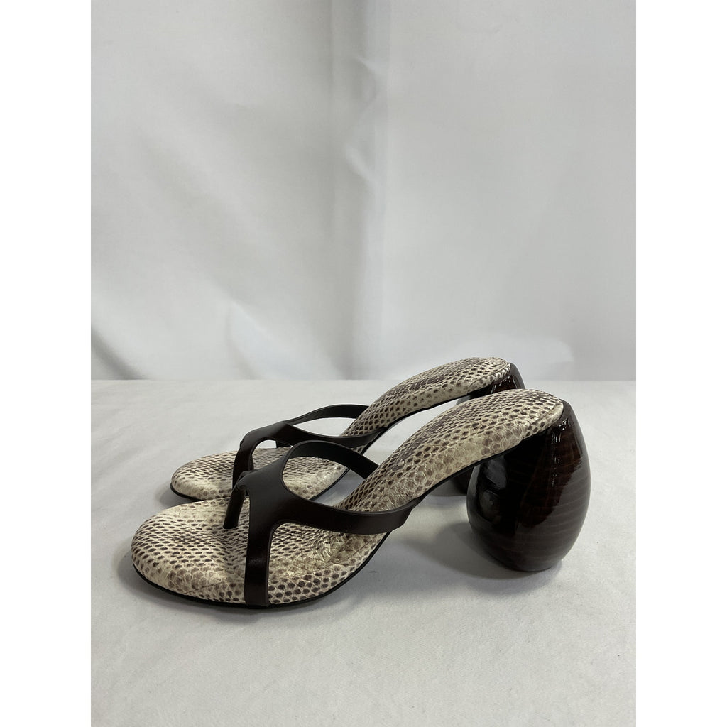 Cult Gaia 'Rory' Brown Leather Sandal Size 6.5