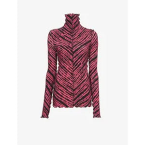 Proenza Schouler 'Diagonal' Pink Tie Dye Jersey Turtleneck Size S