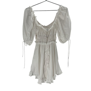 For Love And Lemons Ruffled White Jackson Mini Dress Size XXS