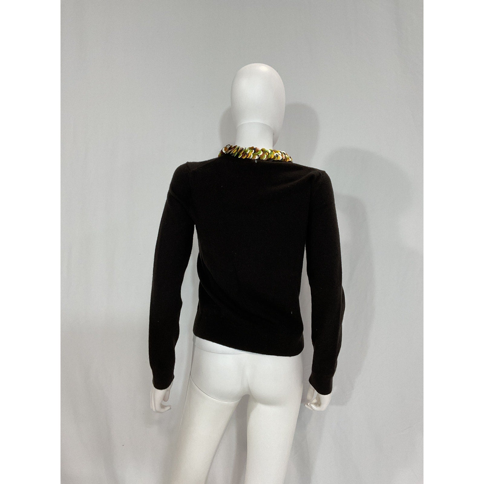 Tory Burch Wool And Sequin Black Sweater Size XS