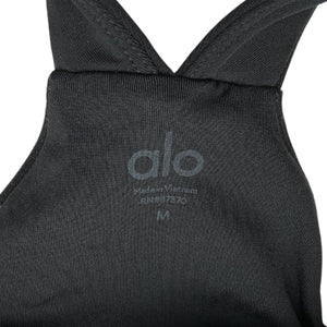 Alo Yoga Sleek Black Airbrush Real Racerback Dress Size M
